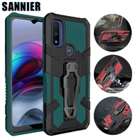 Armor Phone Case For Motorola Pure Play Styius Power Stylus Back Clip Bracket Cover For Moto E7Plus E6S 2020