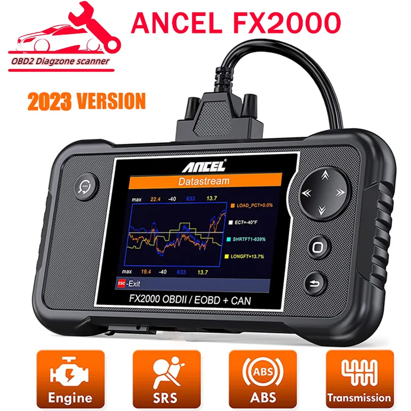 

ANCEL FX2000 Car OBD2 Diagnostic Tools Automotive OBD Scanner ABS SRS Airbag Engine Code Reader Free Update Automotive Tools