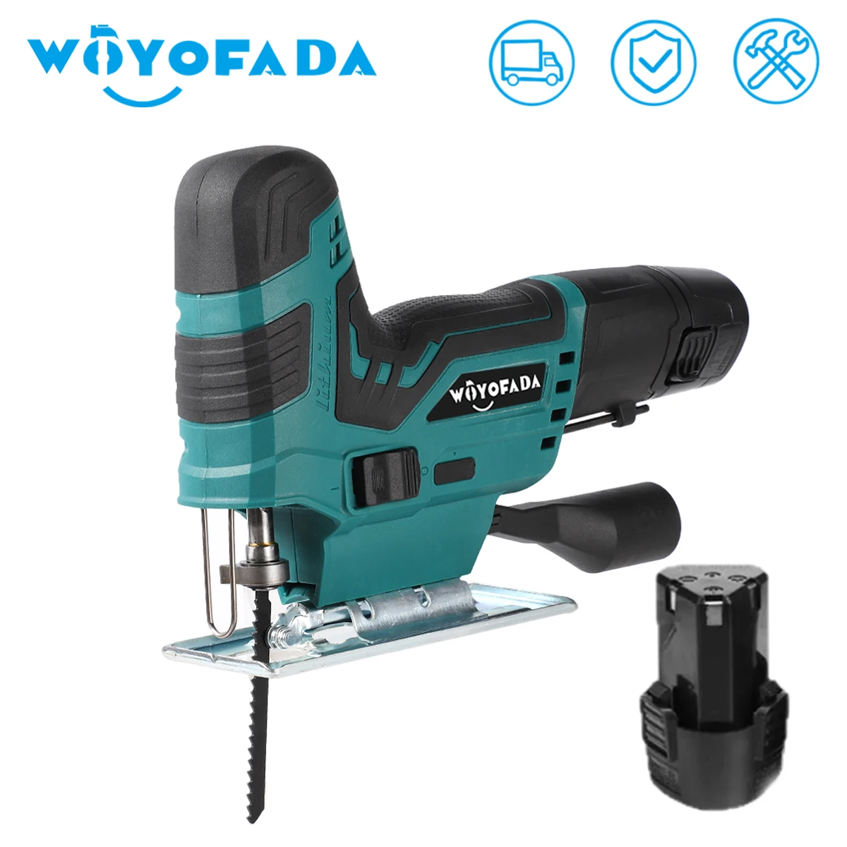 

12V Cordless Jig Saw Portable Electric Jigsaw Rechargeable Mini Logging Saw Wood Cutting Portable Woodworking With Battery