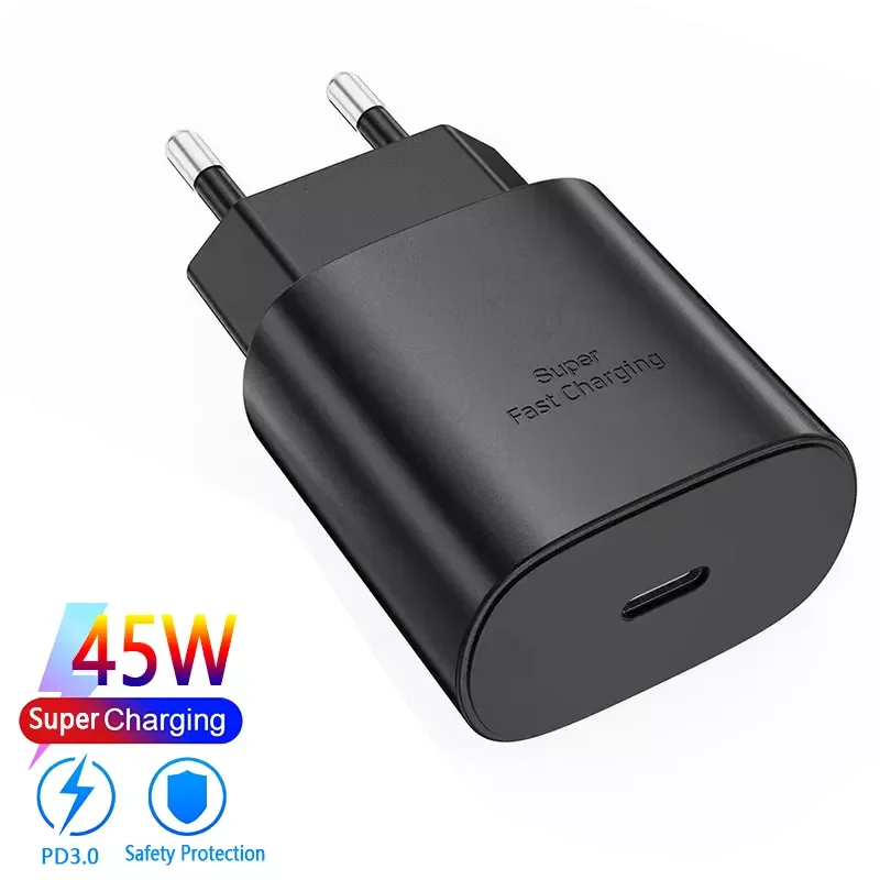 

45W Pd 3.0 Fast Charger Surper Quick Charge Adapter For Samsung Galaxy S21 Ultra S10 S10e S9 S8 S20 S20FE Tablets Note 20 10