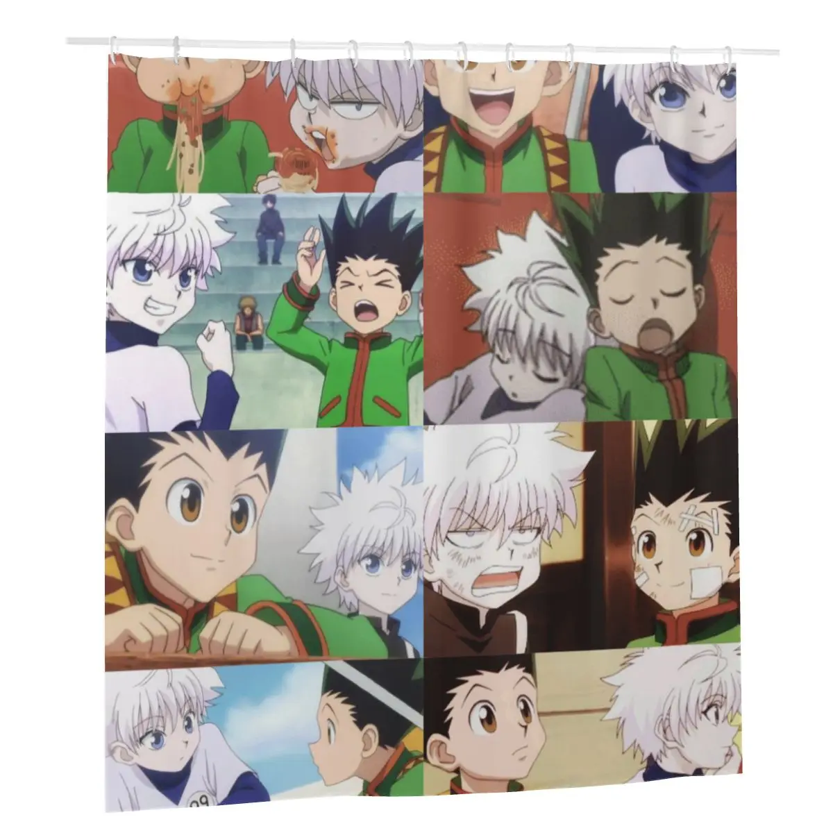 

Kawaii Freecss Gon Shower Curtains Polyester Bath Curtain Anime Hunter X Hunter Bathing Screen Cloth Screen for Bathroom