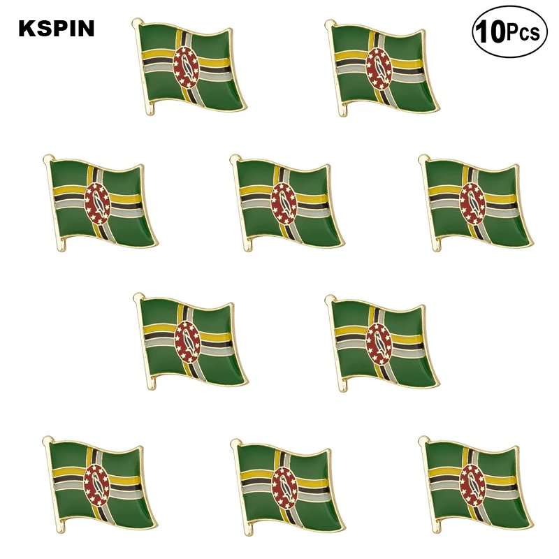 

Dominica Flag Lapel Pin Flag badge Brooch Pins Badges 10Pcs a Lot