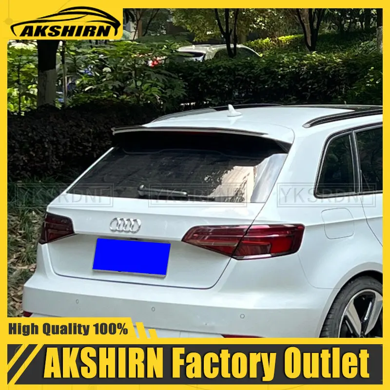 

Стайлинг автомобиля спойлер крыло губа для Audi A3 S3 хэтчбек 2014 - 2020 Высокое качество ABS пластик Автомобильный задний багажник крыша губа спойл...