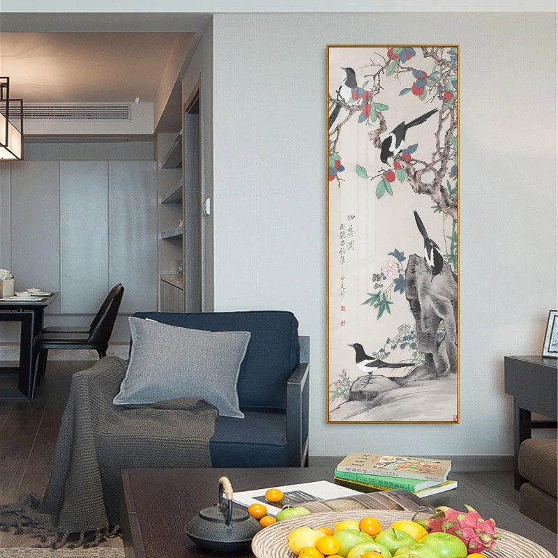 Декоративный постер для офиса в древнем китайском стиле настенная Картина на