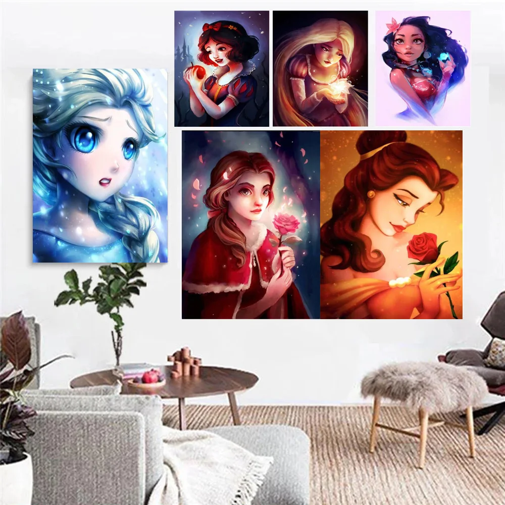

Алмазная живопись Disney, Постер принцессы, персонажа мультфильма, девочки, настенное искусство, аниме украшение, домашний дизайн, Ститч, абстрактное искусство, товары для дома