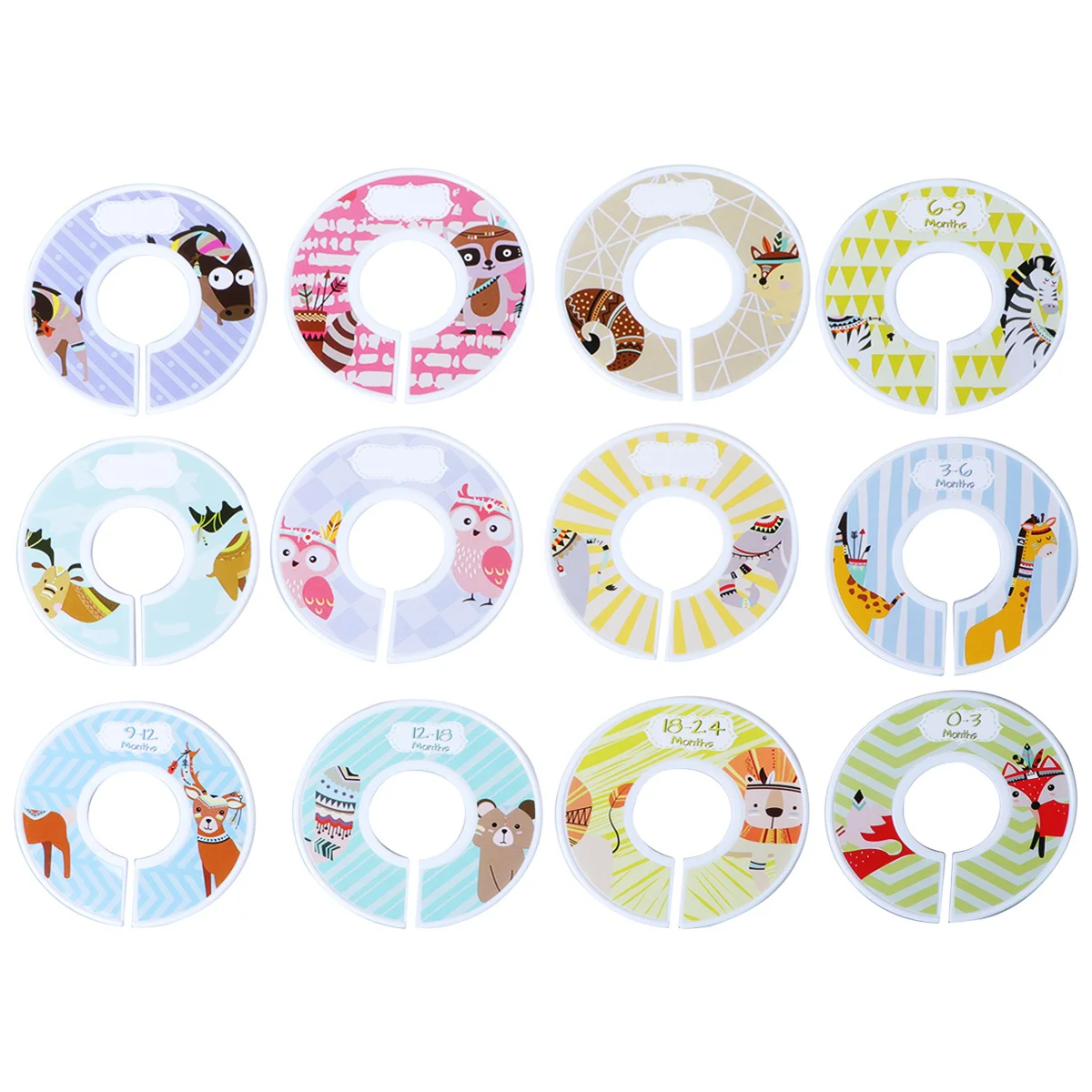 

Size Baby Closet Rings Dividers Clothing Hanger Organizers Dispalyround Drawers Storageracks Coatmarkers Retail Organization