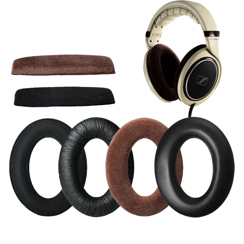 

Replacement Ear Pads Cushions Headband Kit For Sennheiser HD515 HD555 HD595 HD598 HD558 Headset Headphones Memory Foam Ear Pads