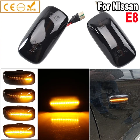 2 шт. светодиодные боковые габаритные фонари указателя поворота для Nissan Skyline R34 Almera N15 N16 Pulsar Maxima QX Sunny G10 Primera P11 P12