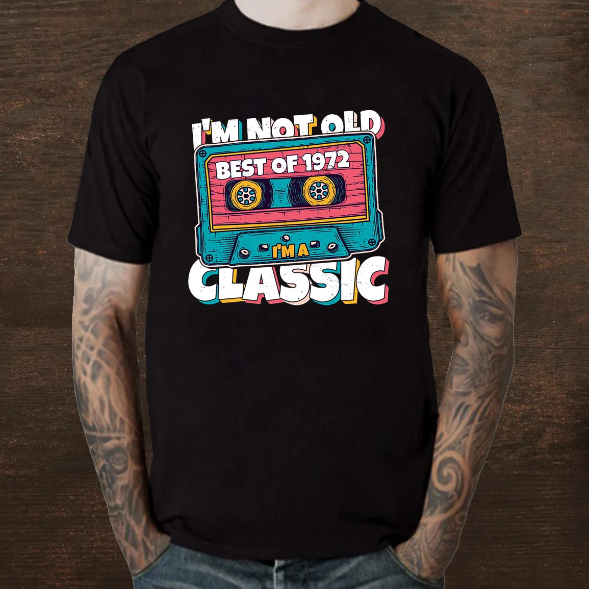 

Vintage Cassette I'm Not Old I'm A Classic 1972 T Shirt men Born in 1972 T-Shirt Best of 1972 Gift for Father Dad BirthdayShirt