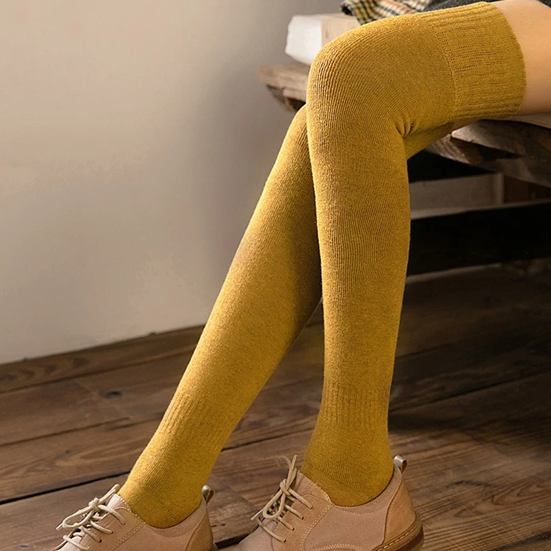 3Pcs/Lot Noble High Socks Knee Socks Stocking Girl Plush Thickened Winter Ladies Stockings Women's Warm Stockings