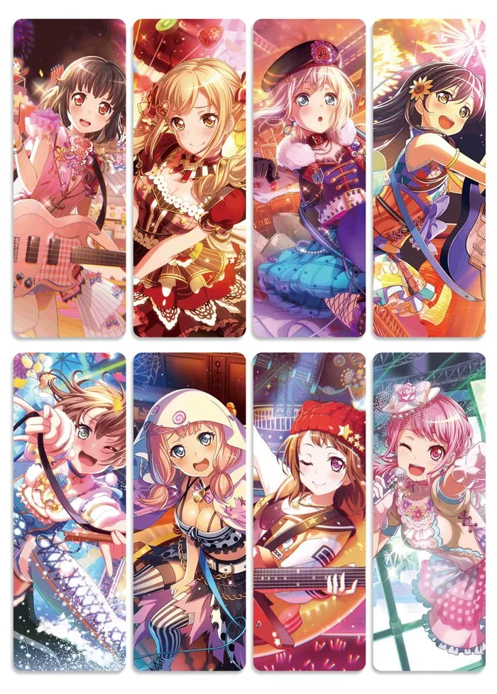 

8 шт./компл. аниме взрыва мечта ПВХ закладки напечатаны с Toyama Kasumi для косплея аксессуары или коллекции