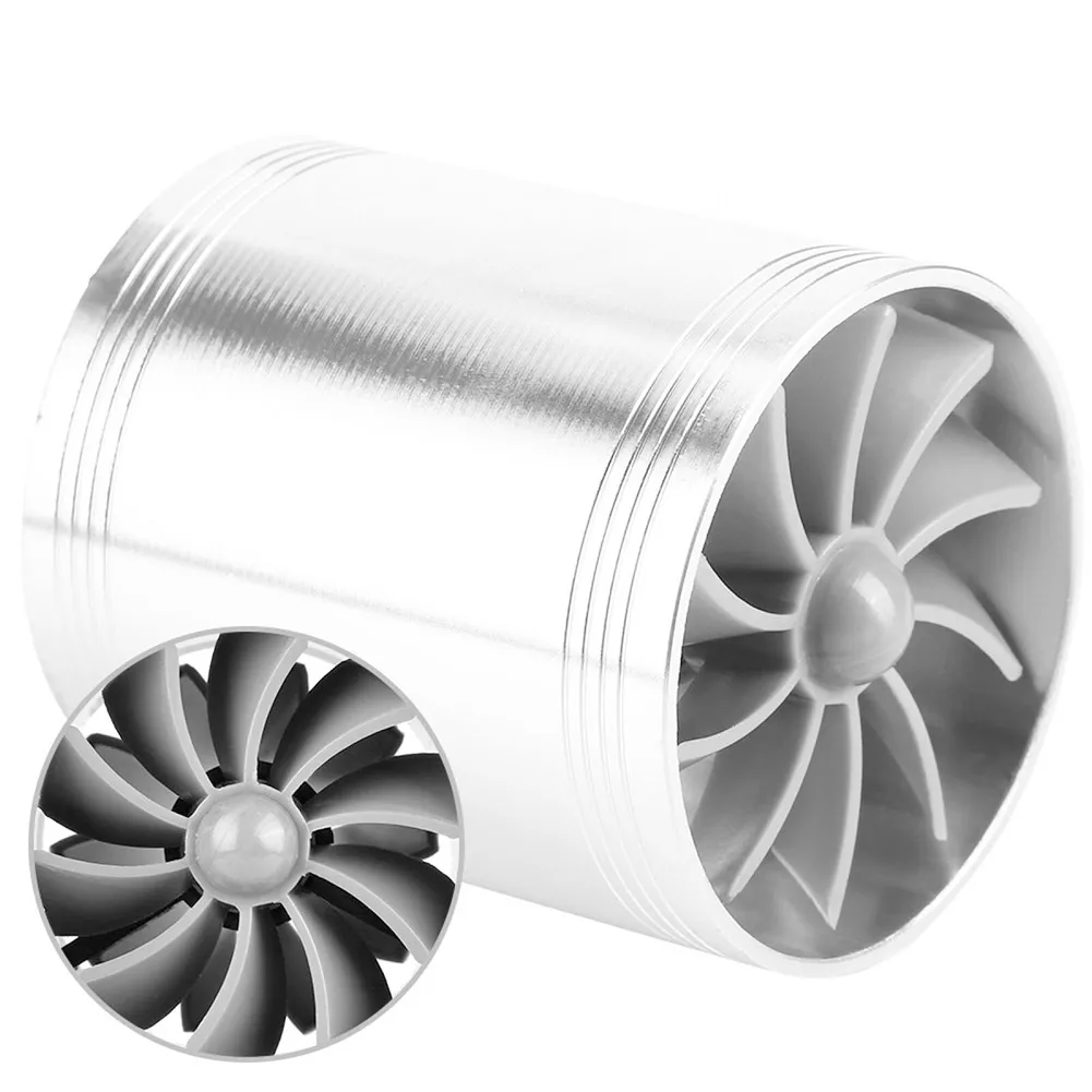 Автомобильный воздухозаборник турбонатор с двойным вентилятором супер зарядное