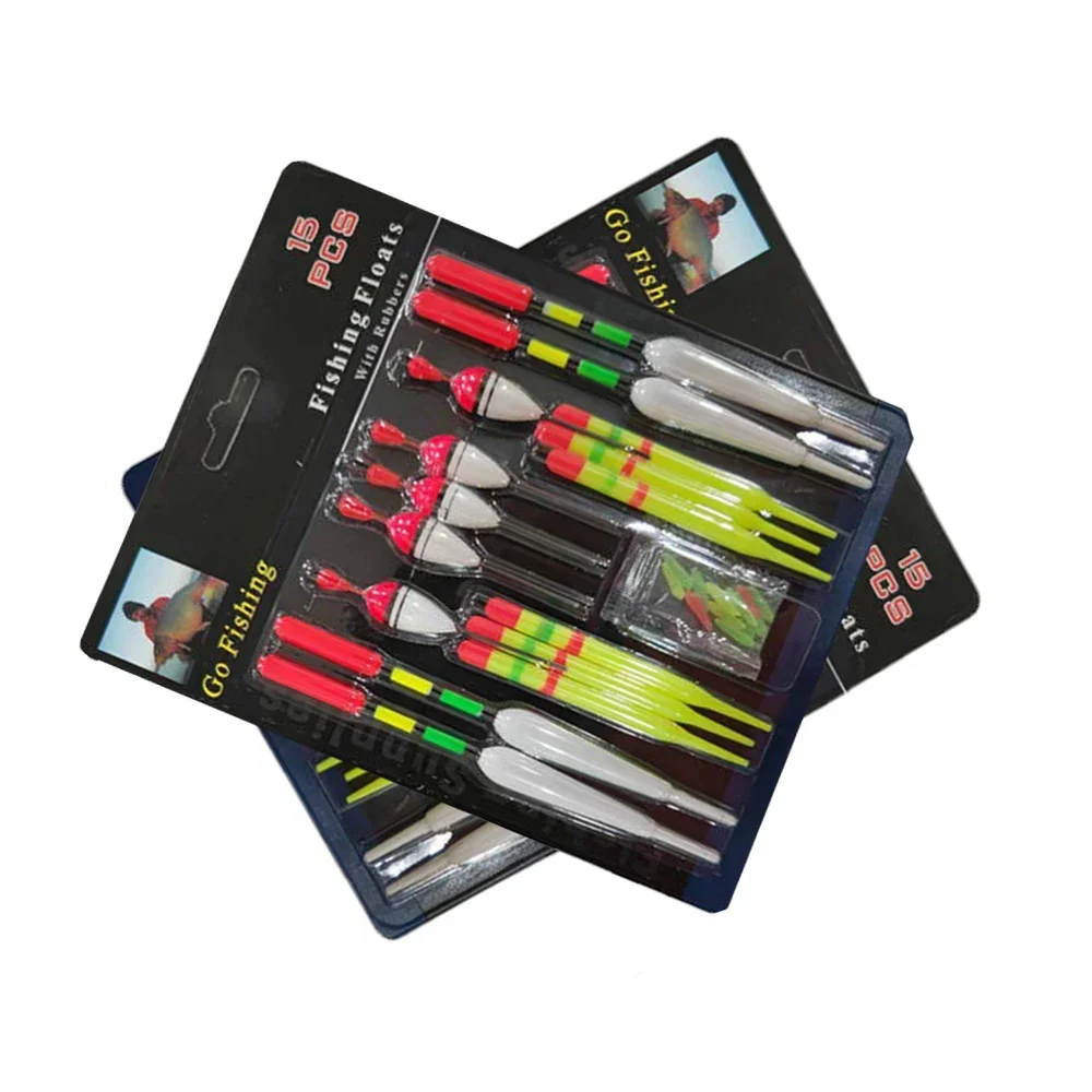 

1 set Vertical Buoy Sea Fishing Floats with Pins Anti-collision beans for Angling with Attachment Rubbers Fishing Lures
