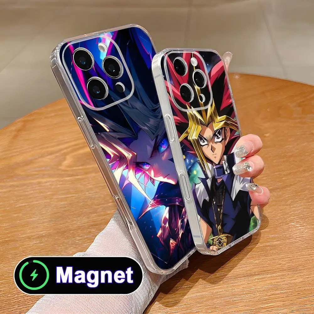 Фото Чехол для телефона Yugioh Yami Yugi для iPhone 17 16 15 14 13 12 11 Air Pro Max Plus Mini, мягкий прозрачный чехол из ТПУ с магнитом №4