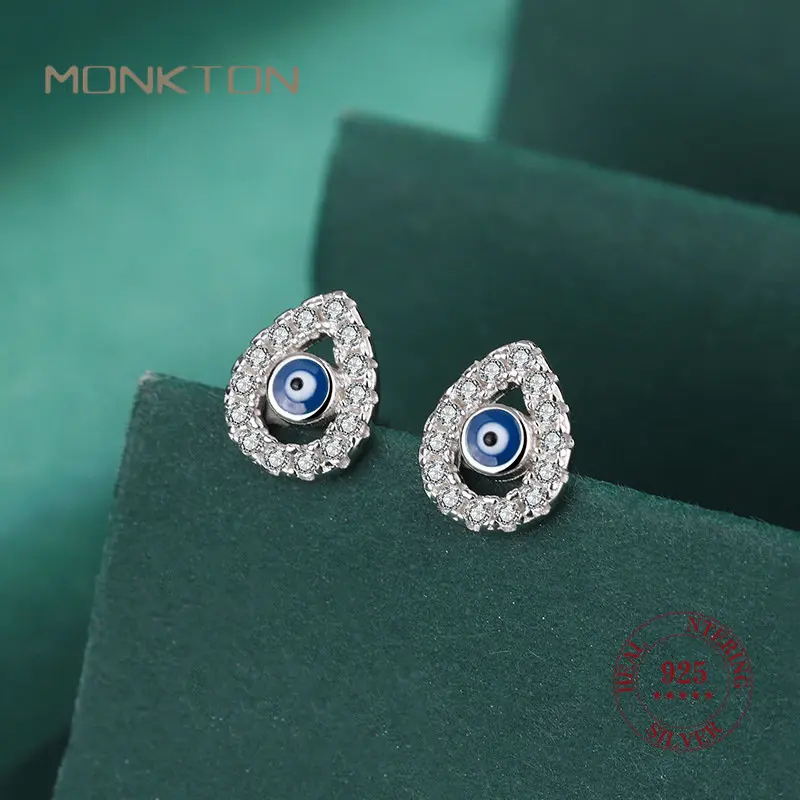

Винтажные серьги Monkton из серебра 925 пробы с дьявольским глазом для женщин, ювелирные изделия, модные бриллиантовые аксессуары, подарок