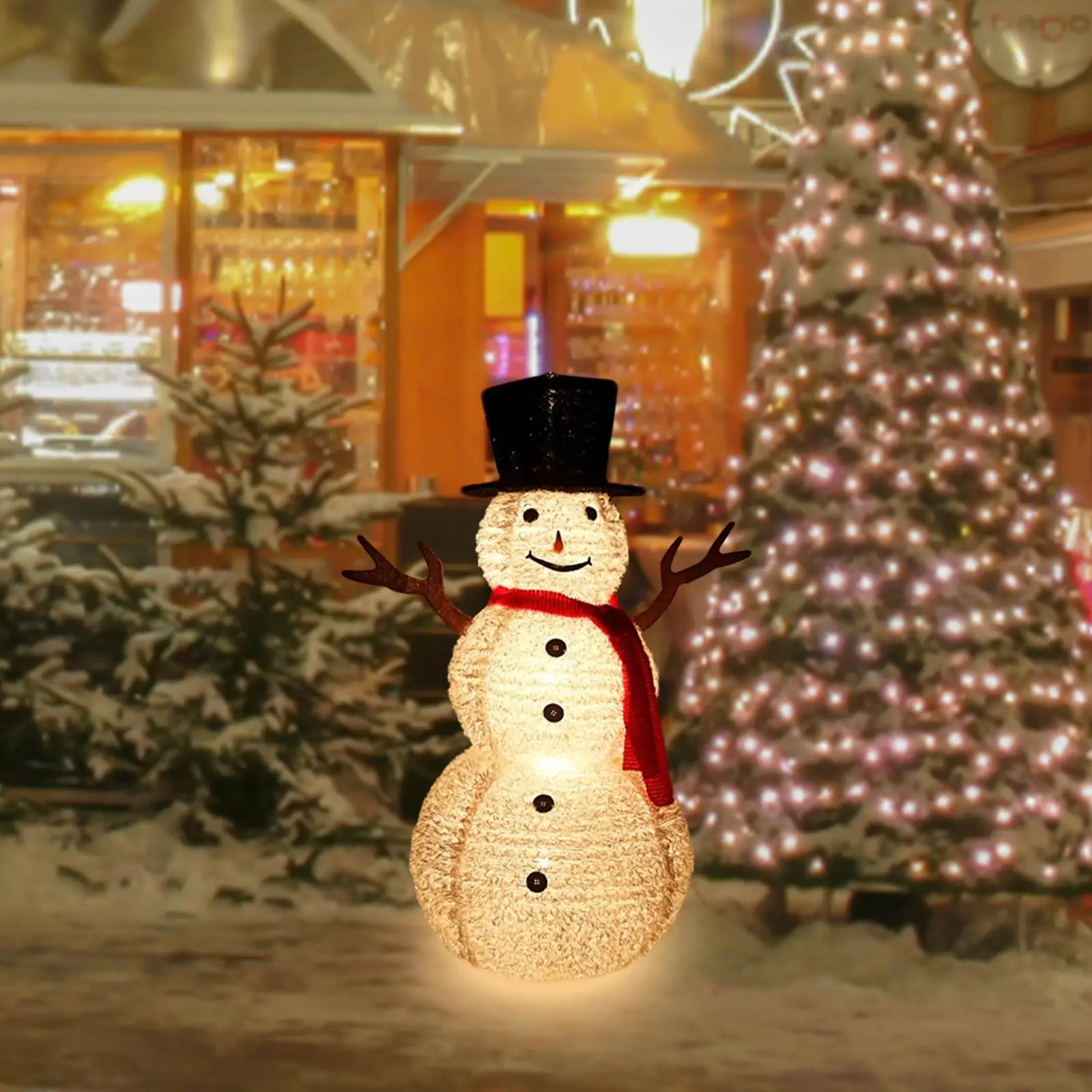 

Snowman Light Ornament Centerpieces Crafts Night Light Art Decor Sculpture