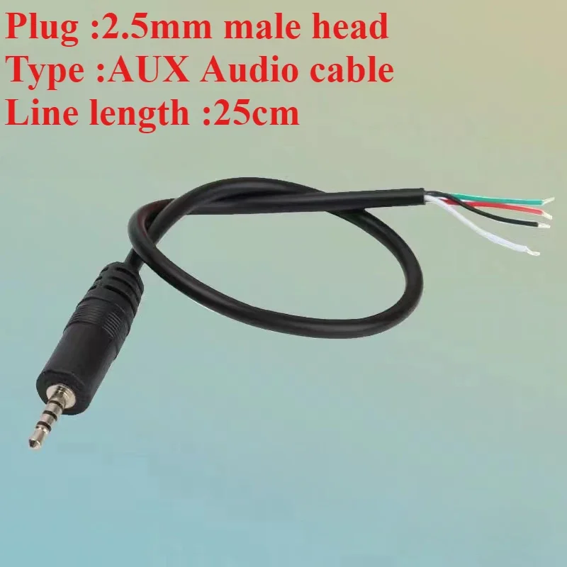 3 шт. 2 5 мм Штекерный разъем 2/3/4 полюса моно/стерео Aux для голого аудио наушников