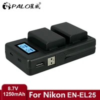 palo 1250mah en el25 el25 enel25 rechargeable batteryusb dual charger for nikon z50 zfc camera full decode