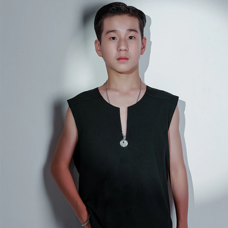 Танцевальные топы без рукавов DAS462 для мужчин и детей латиноамериканских танцев