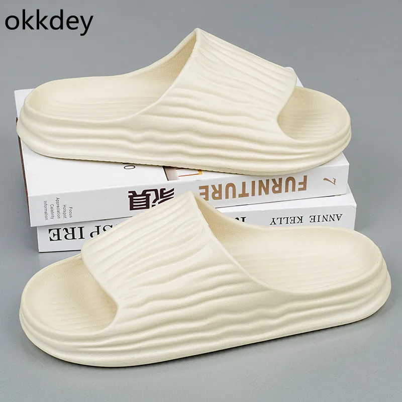 Шлепанцы мужские с круглым носком водонепроницаемые легкие модные