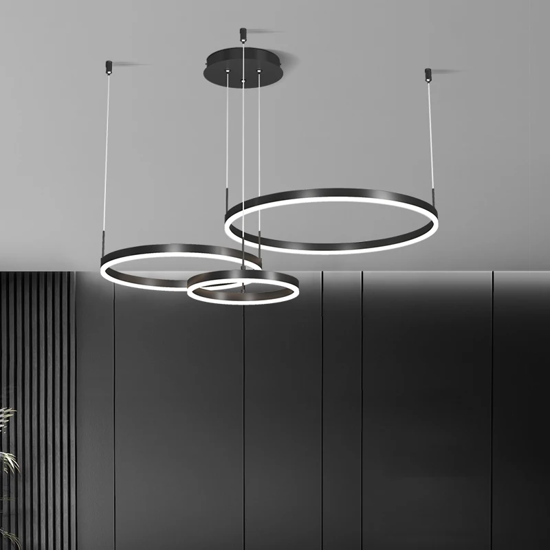 

Modern LED Chandeliers For Bedroom Hall Living Room HOME Ring Indoor Lighting Decoration Chandelier Fixtures Minimalist Lamps