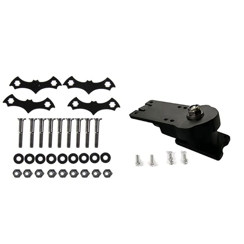 

1 Set 7-Inch Land Surfboard Skateboard Bracket Base & 1 Set Skateboard Deck Gasket Bolts Nuts Screw Mounting Hardware