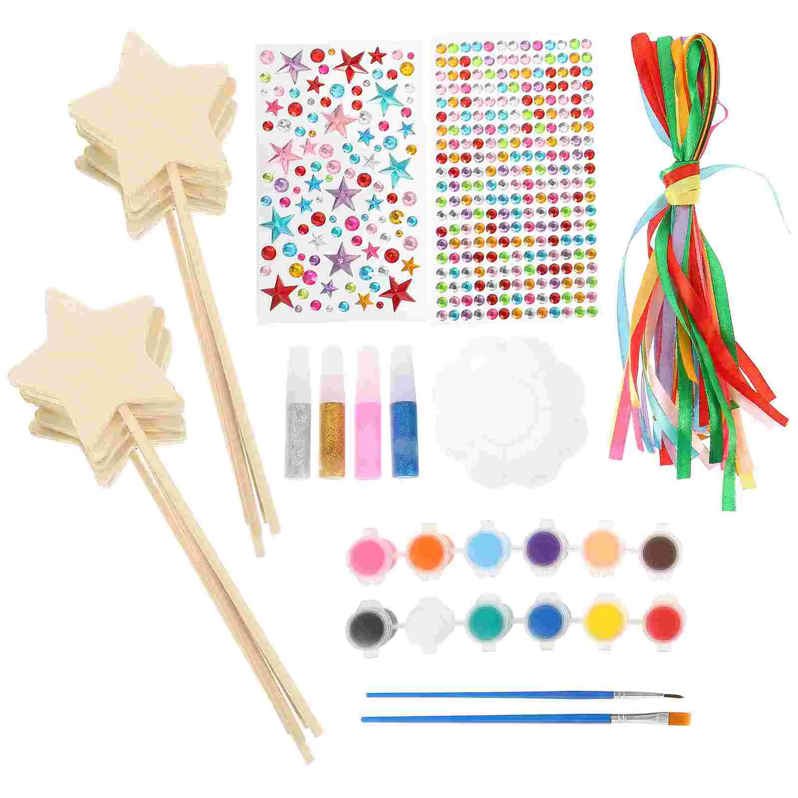 

Fairy Wand Kit Girls Toys Kids Painting Accessories Star Sticks Make Your Own Fairy Wands Kit Puzzle Toy