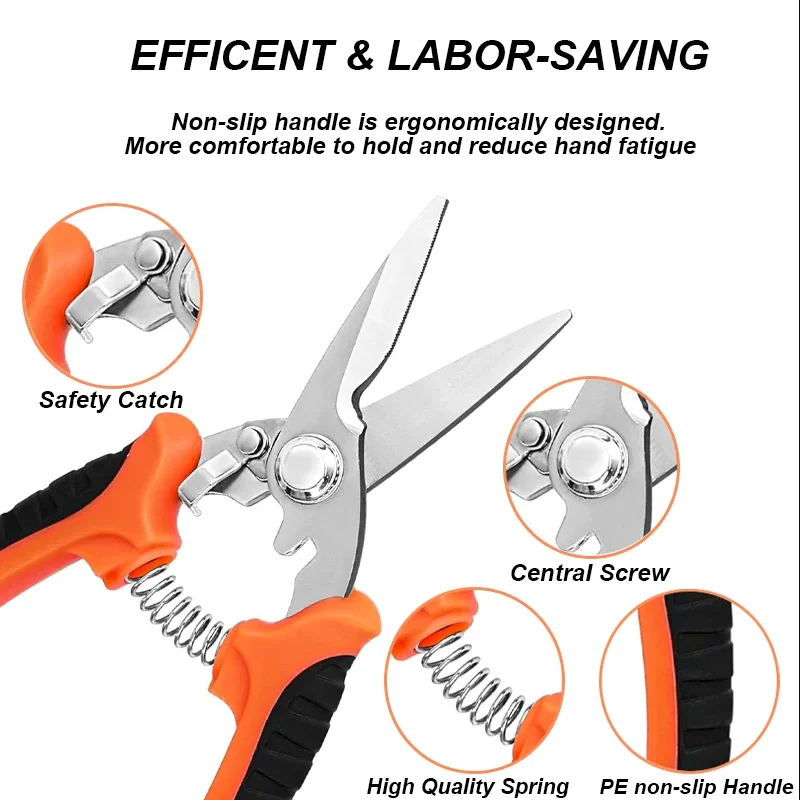 3 шт. многофункциональные ножницы из нержавеющей стали секатор садовые для