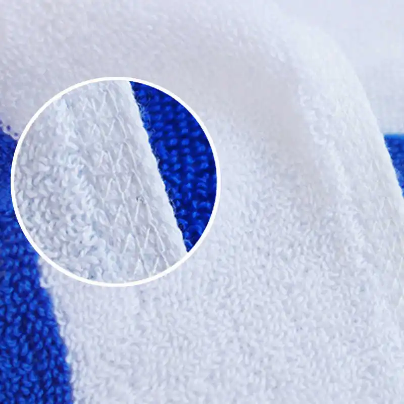 Роскошное хлопковое банное полотенце для взрослых 80x150 см тяжелое 650 г сине-белые