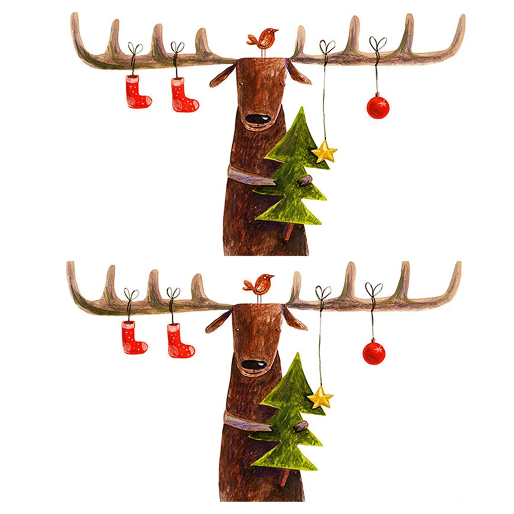 

Christmas Sticker Window Decoration Ornament Decal Stickers Supply Party Home Reindeerr Star Tree Refrigerator Cling Year New