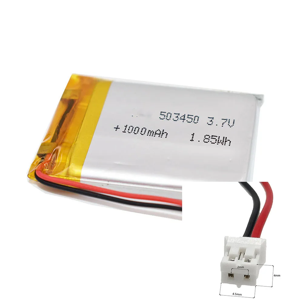 Перезаряжаемый литий-полимерный ионный аккумулятор 3 7 в 1000 мА/ч 523450 для зарядки