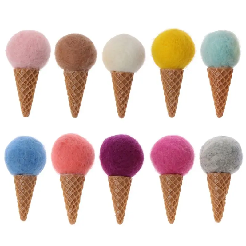 

Cute Ice Cream Felt Cute for Creative Handmade Crafts DIY Weeding Party Valentine's Day Decorations Newborn Photography