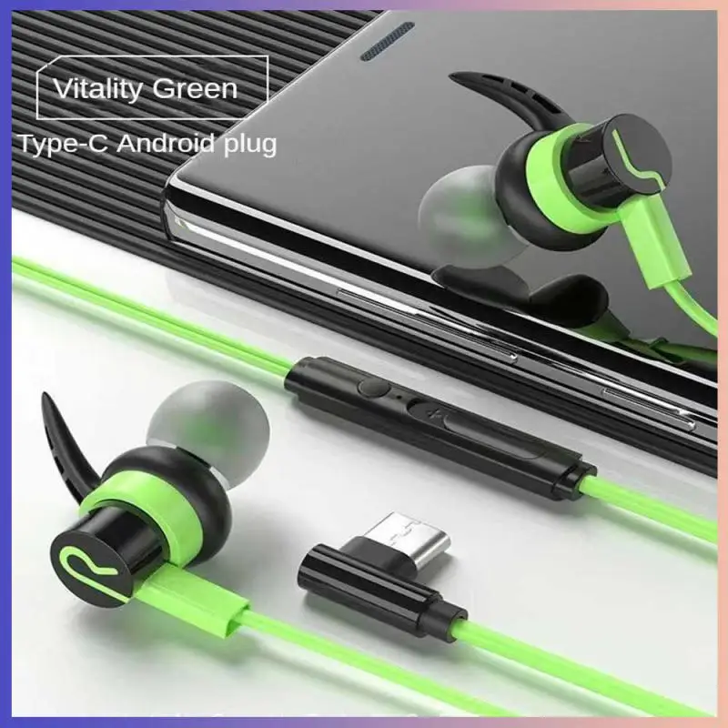 1.2m Type-c Wired Earphones Bass Noise Reduction No Delay Gaming Headset 9D Surround Sports Earplugs For Huawei Xiaomi Samsung images - 6