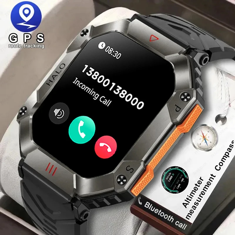 

2023 New Durable Military Men Smart Watch For Android IOS Men Watch IP67 Waterproof 620mAh Battery Bluetooth Call SmartWatch Men