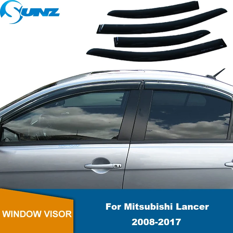 Car Window Accessories For Mitsubishi Lancer 2008 2009 2010 2011 2012 2013 2014 2015 2016 2017 Sun Rain Visors Guard Deflectors