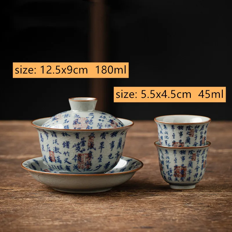 

Китайская ретро сине-белая фарфоровая чайная чашка Гавань, керамическая чашка ручной работы, чашка для заварки чая, бытовая чайная чаша, портативная чайная посуда