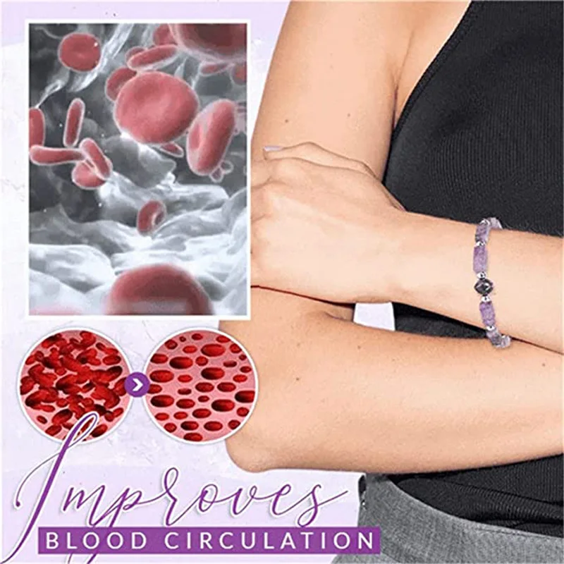 Браслет с аметистом для похудения Женский изящный Энергетический из