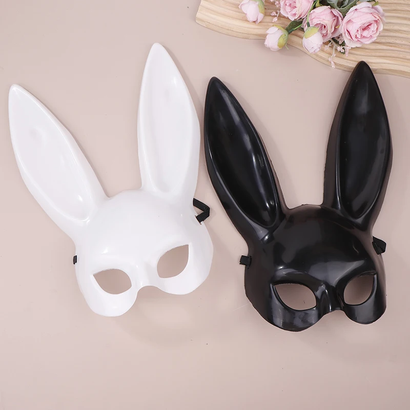 1 шт. полумаска кролика черно-белая маска на Хэллоуин Рождественская для бара с