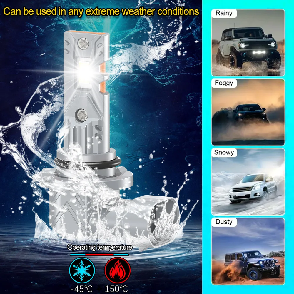 Фото 2 шт. ZES 9005 9006 HB3 HB4 Светодиодные лампы H7 H4 H11 H8 H9 Автомобильный противотуманный сигнал поворота Автоматические ходовые огни 6000K 12V 24V №2