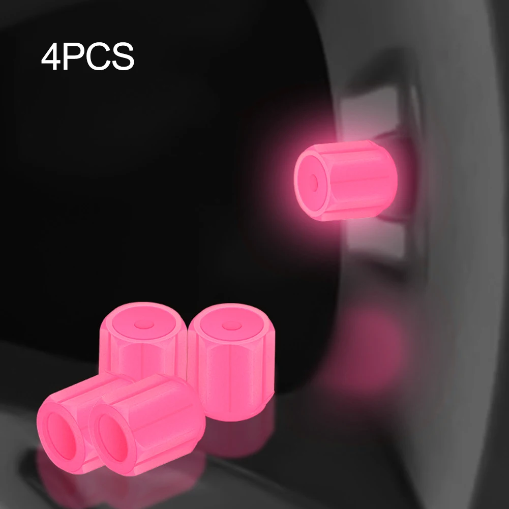 

4PCS Universal Luminous Tire Valve Cap Car Wheel Hub Glowing Dust-proof Decorative Tyre Rim Stem Covers Applicable Motorcycle
