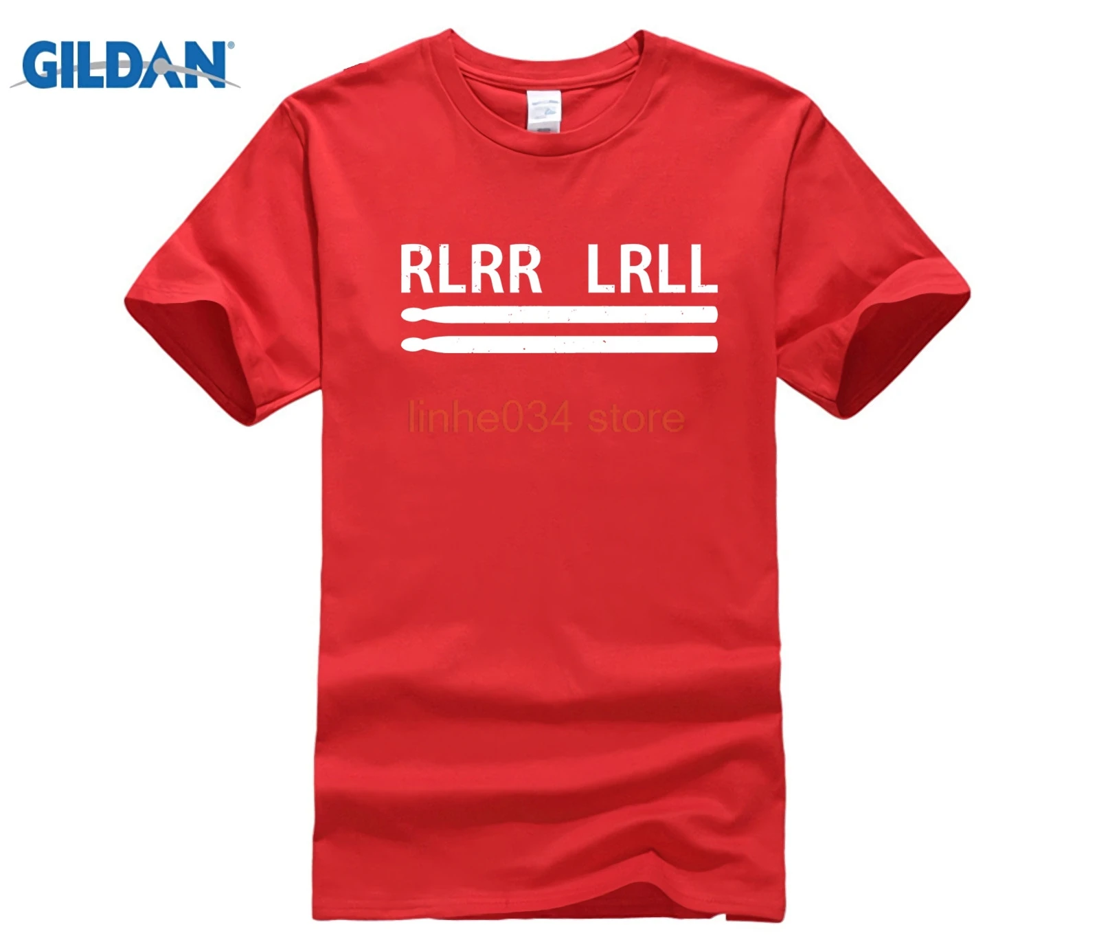 RLRR LRLL футболка с барабаном музыкальная Новинка Забавный подарок на день рождения