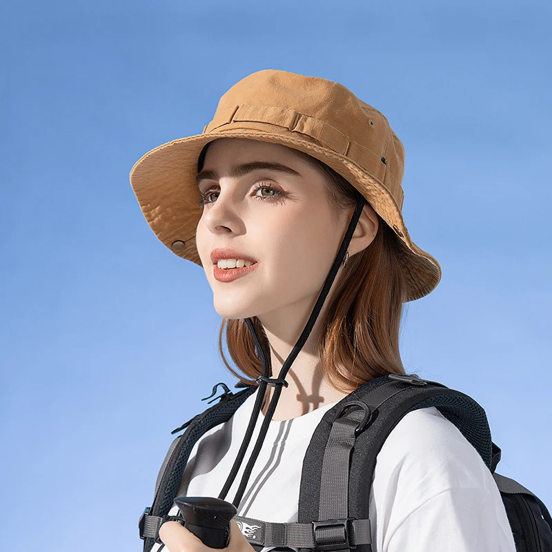 

Summer Breathable Sun Hat Women's Outdoor Mountaineering Sun Hat Men's Sunhat Fisherman Hat Basin Hat Adjustable Bucket Cap