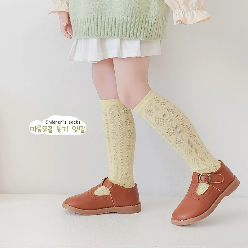 

Baywell Kids Socks Baby Girls Cotton Mesh Breathable Soft Sock Children Thin Mid Socks School Uniform Sock