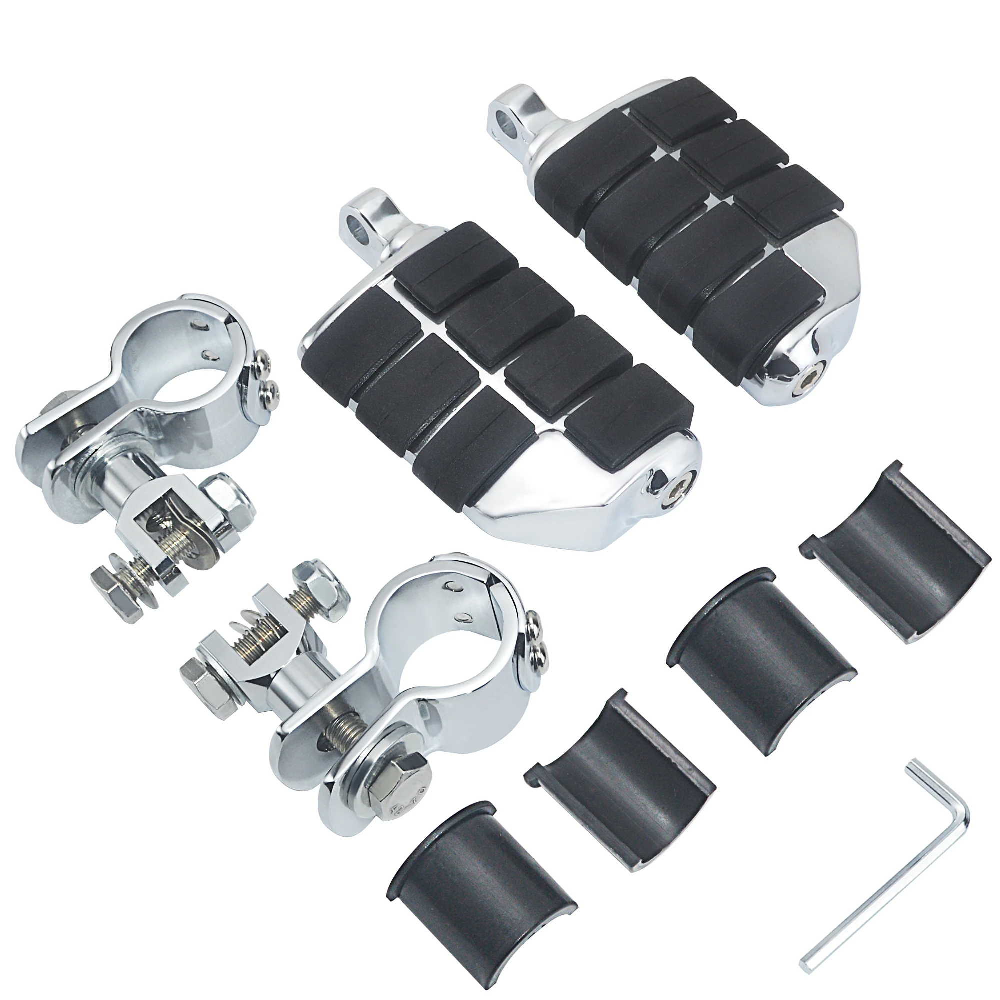 

25-32mm 1"-1.25" Подножки для защитных дуг Дорожные педали Монтажный комплект для мотоциклов Для Harley Yamaha Honda Suzuki Kawasaki Street Glide Road King Dyna Low Rider S Fat Bob аксессуары для мотоциклов