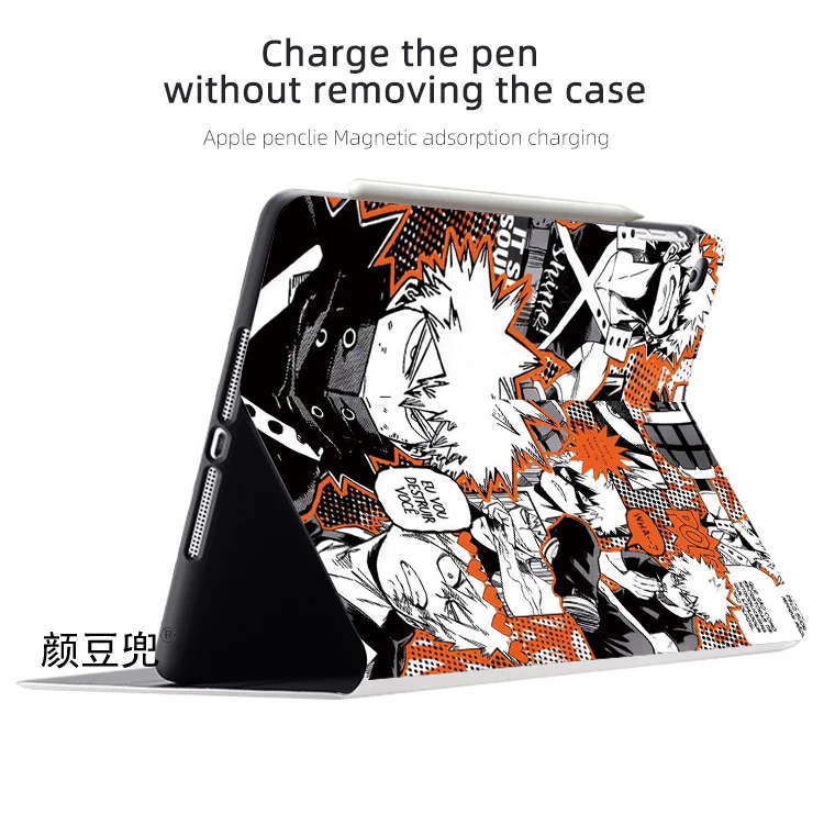 Bakugou Katsuki Anime My Hero Academia для Galaxy Tab S9 Lite 8 7 2021 чехол SM-T220/T225 тройной чехол-подставка S6