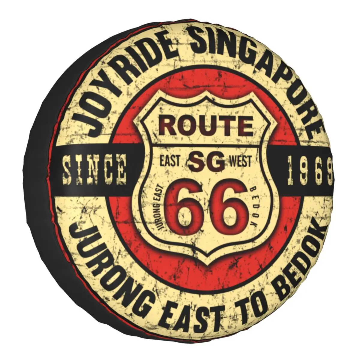 

Retro Grunge Historic Route 66 Spare Tire Cover for Jeep Hummer America Highway Mother Road SUV RV 4x4 Car Wheel Protectors