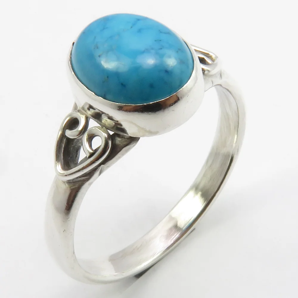 

Semi-precious Stone Ring Size 8.75 11 mm 3.5 Grams