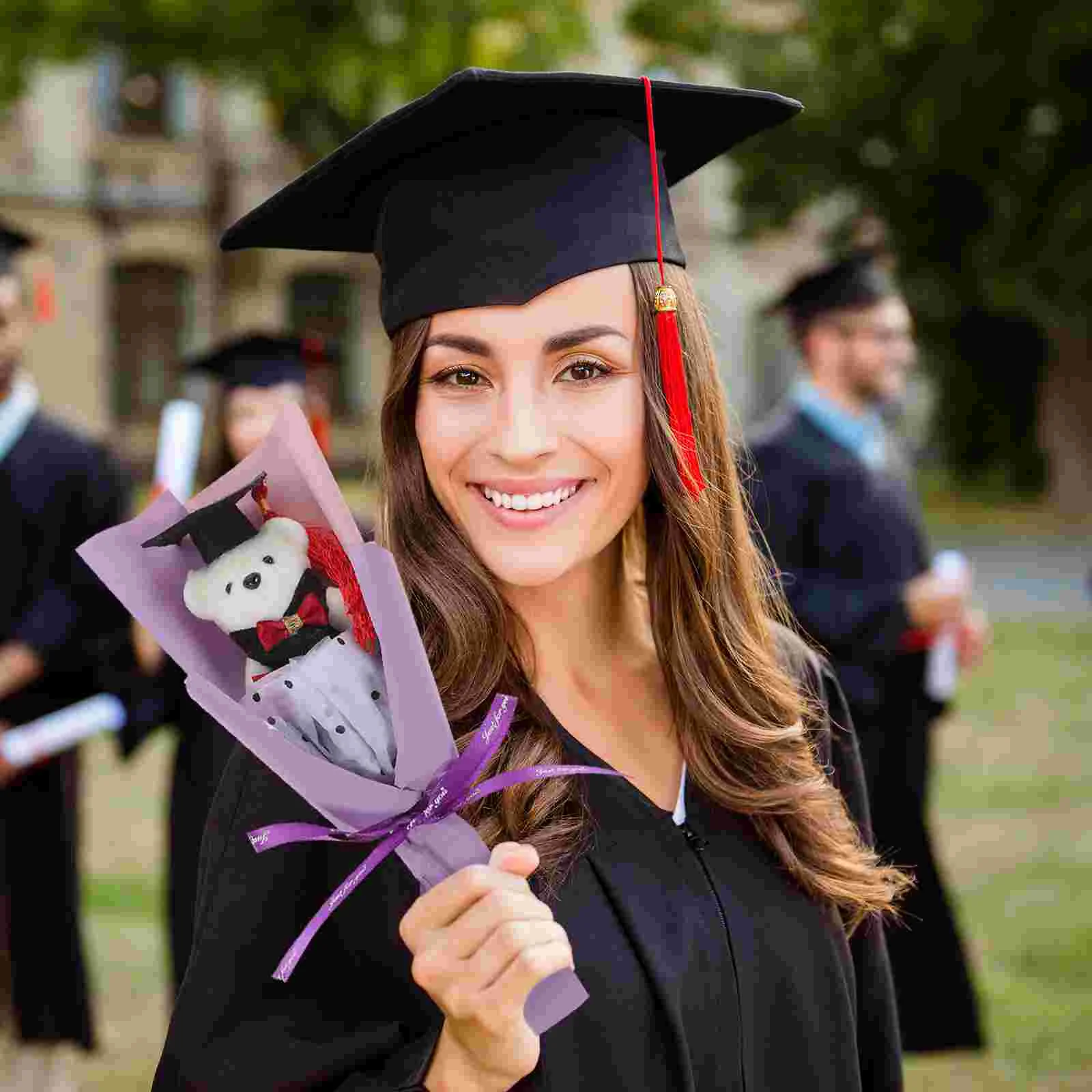 

Graduation Bear Bouquet Graduates Accessories Party Favor Decoration Wedding Flowers Ornament Roses Decorate