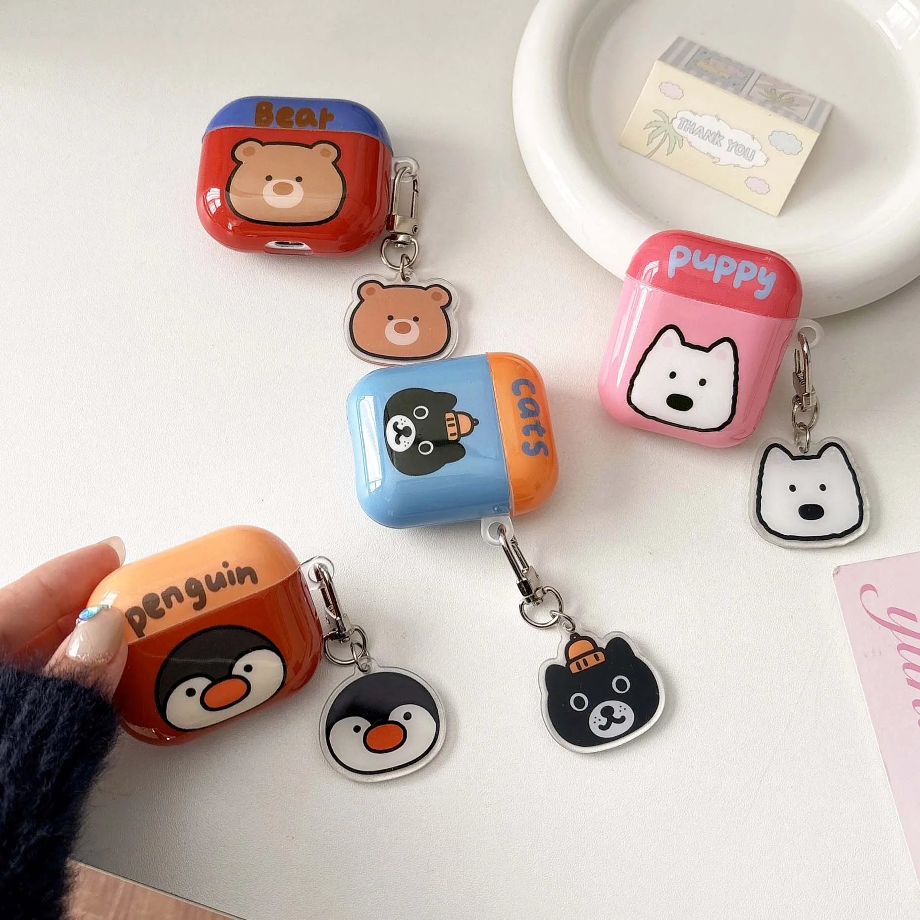 Чехол для наушников airpods pro или pro2 4 1 2 3 чехол imd с собакой и пингвином беспроводная