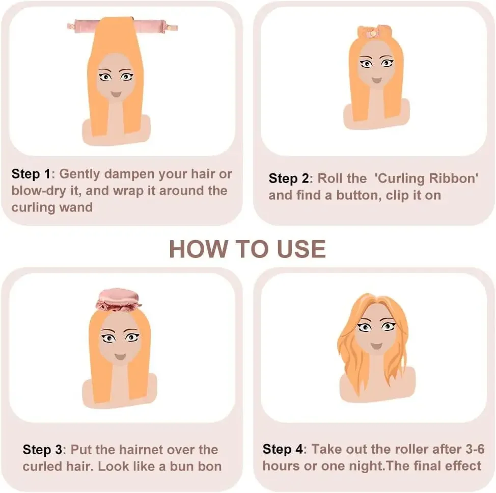 Плойка для завивки волос без нагрева гульки Набор чехлов приспособление уход за